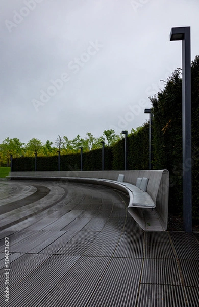 Obraz modern bench in the park