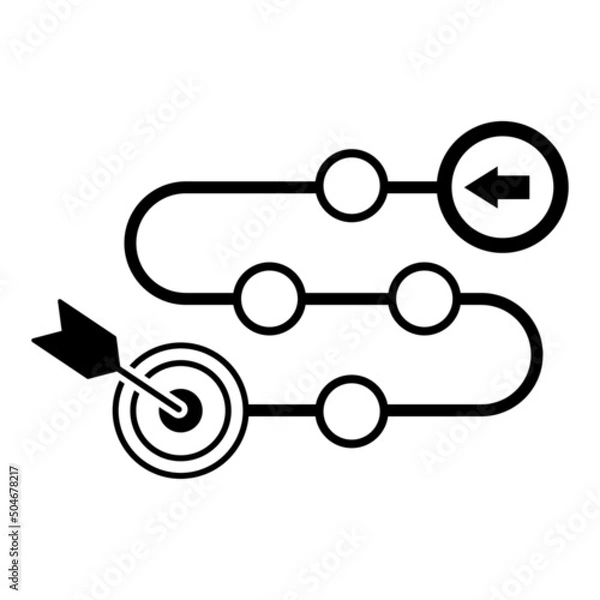 Fototapeta Product roadmap or project development roadmap vector icon for app and website