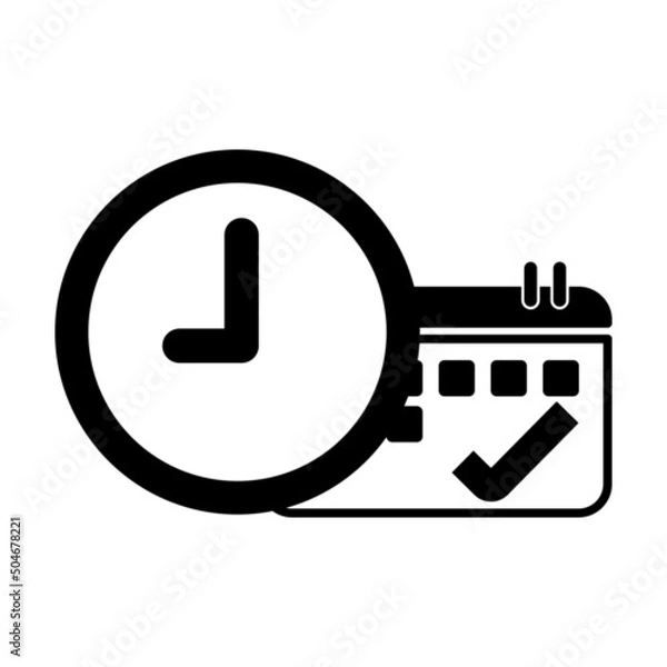 Fototapeta Appointment time vector icon. Graphic and web design.