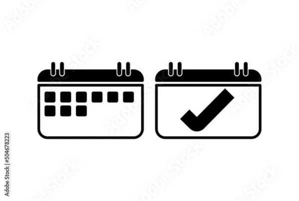 Fototapeta Appointment time vector icon. Graphic and web design.