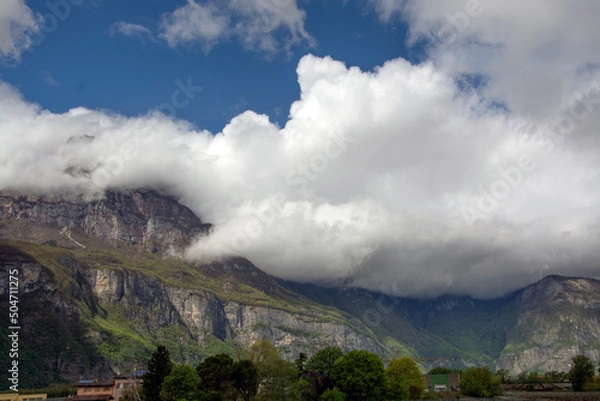 Obraz clouds over the mountains