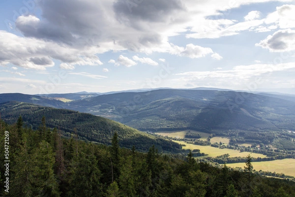 Obraz View from Biskupia Kopa towards Praded. 
