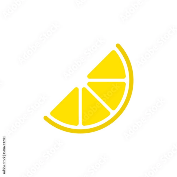 Obraz Sliced lemon vector icon