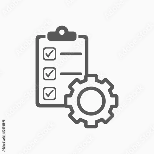 Obraz project management icon, management vector