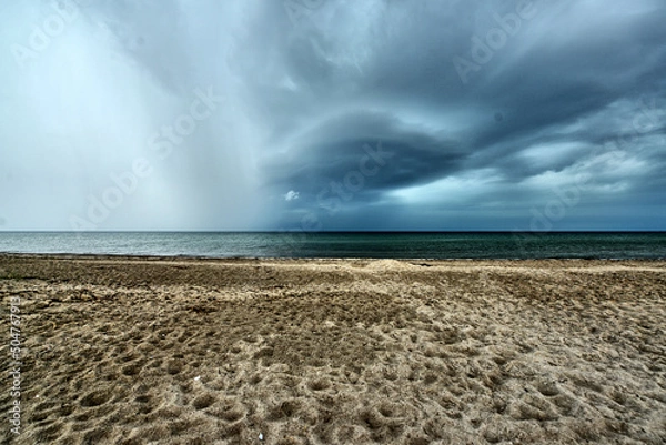 Obraz storm over the sea
