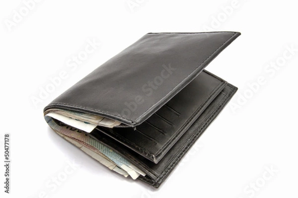 Fototapeta Wallet and currency
