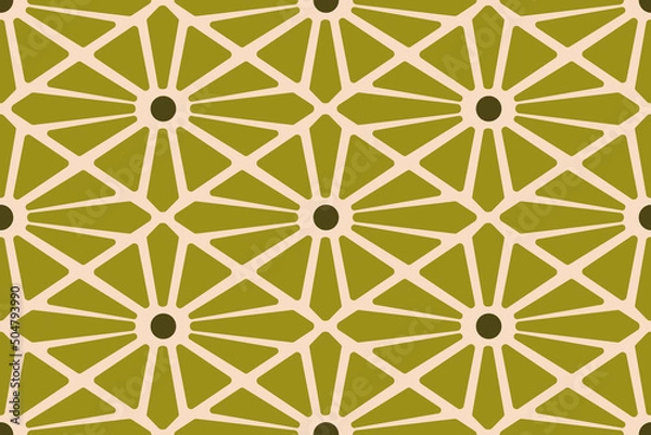 Fototapeta geometry seamless pattern with circle and abstract shape