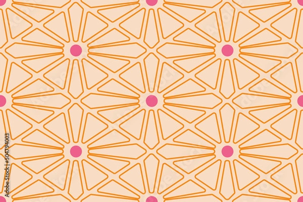 Fototapeta geometry seamless pattern with circle and abstract shape