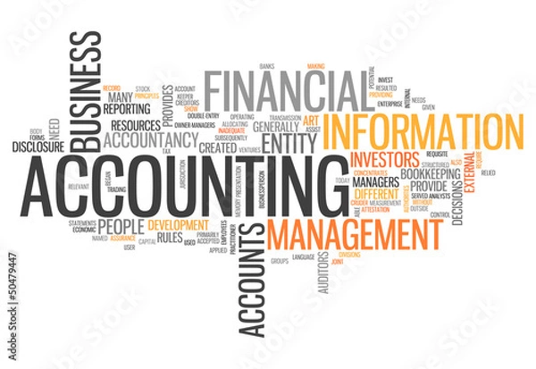 Obraz Word Cloud „Księgowość”