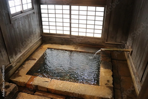 Obraz 熊本温泉、高級旅館、部屋風呂、温泉イメージ