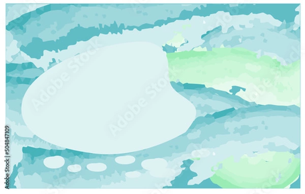 Obraz Abstract template background with waves water colour effect design. Vector. Gift card season voucher sale display.  Copy space given. Cool colour effect . Monsoon season theme.