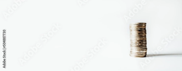 Obraz Coins placed in a column