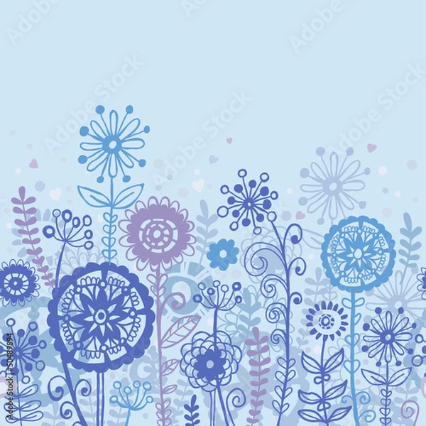 Obraz horizontal floral seamles pattern