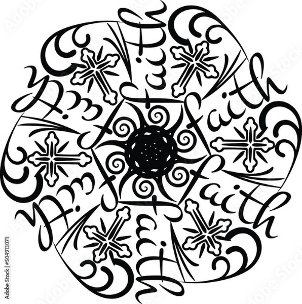 Obraz Faith Mandala Vector Illustration File