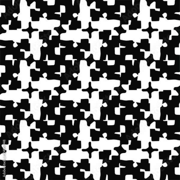 Fototapeta seamless pattern.Simple stylish abstract geometric background. Monochrome image. Black and white color. Design for decor, prints, textile or wrapping.Design element for prints. 