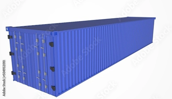 Fototapeta Blue container Cut the white background for easy use.