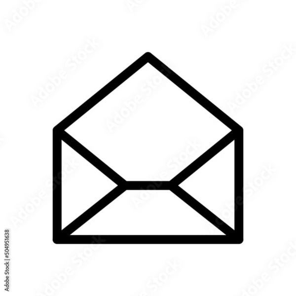 Fototapeta Mail Icon Design Vector Illustrator (Editable Stroke)