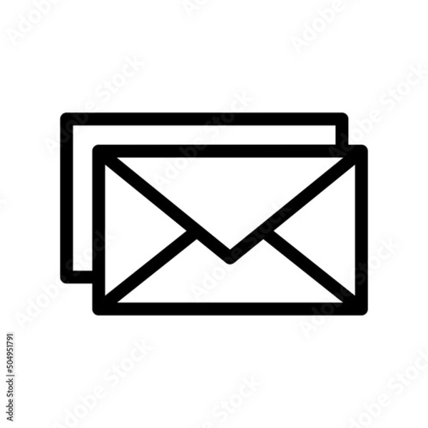 Fototapeta Mail Icon Design Vector Illustrator (Editable Stroke)