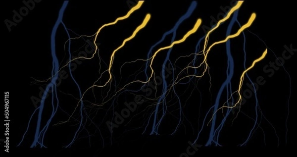 Obraz lightning in the night