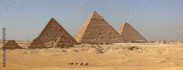 Fototapeta Pyramid complex at Giza, Egypt