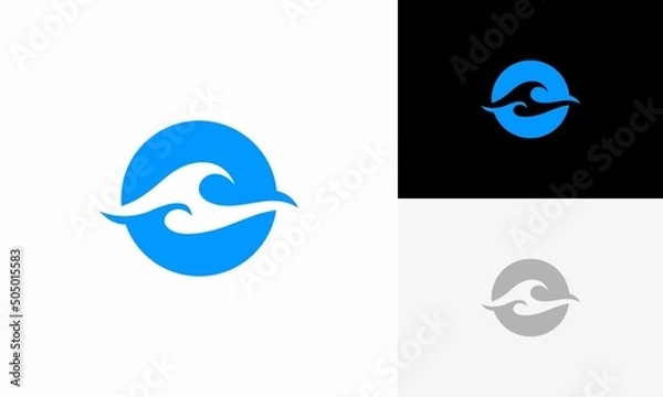 Obraz wave ocean logo design vector
