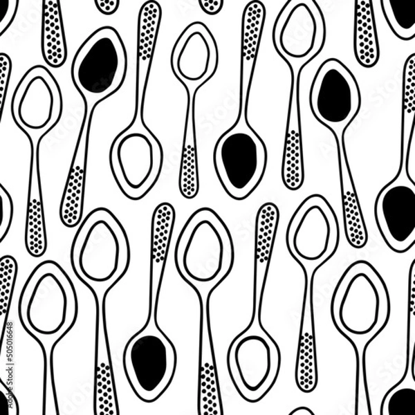 Obraz Spoons, kitchen theamed repeating pattern artwork