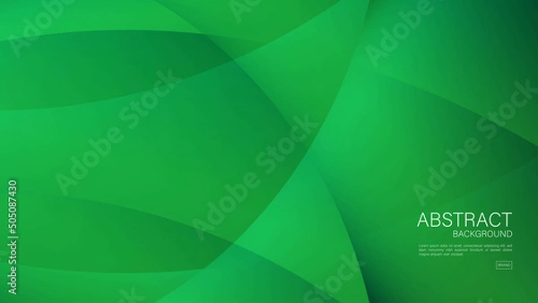 Fototapeta Green wave abstract background, wave pattern, Minimal Texture, web background, Green cover design, flyer template, banner, book cover, wall decoration, wallpaper, Geometric background design