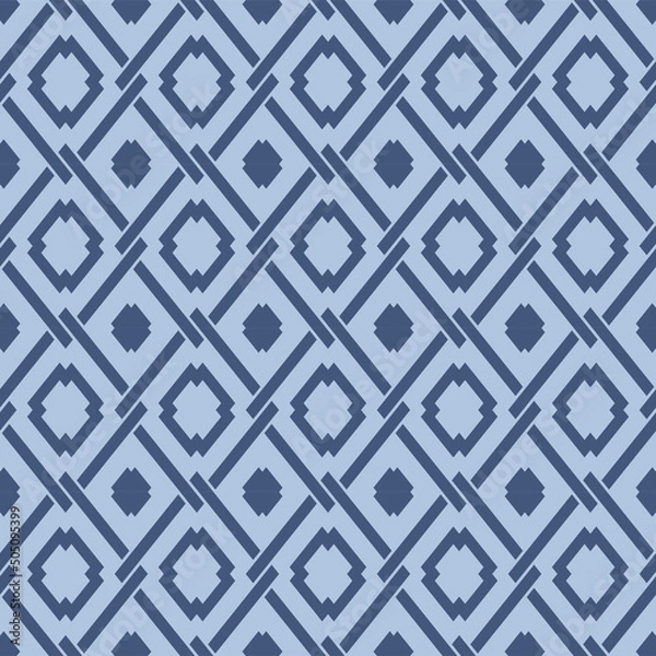 Fototapeta Japanese Overlap Diamond Line Vector Seamless Pattern