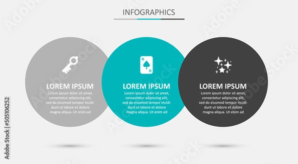Fototapeta Set Playing cards, Old magic key and Magical glitter particles. Business infographic template. Vector