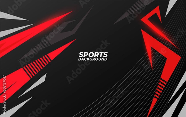 Fototapeta Fantastic Sports Background with Lines and Shape. Abstract Background