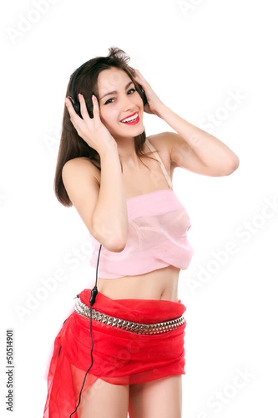 Obraz Cheerful young brunette