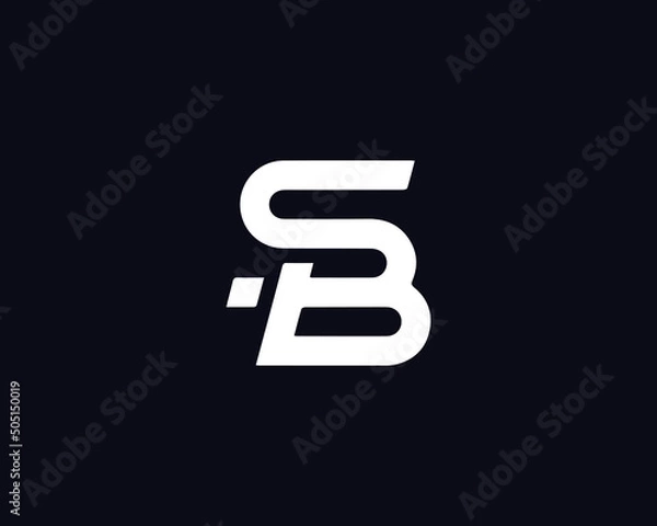Obraz SB Logo Design , Initial Based SB Monogram
