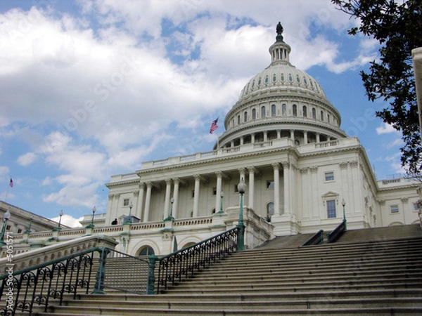 Obraz US Capitol Front with Dramatic Stairs