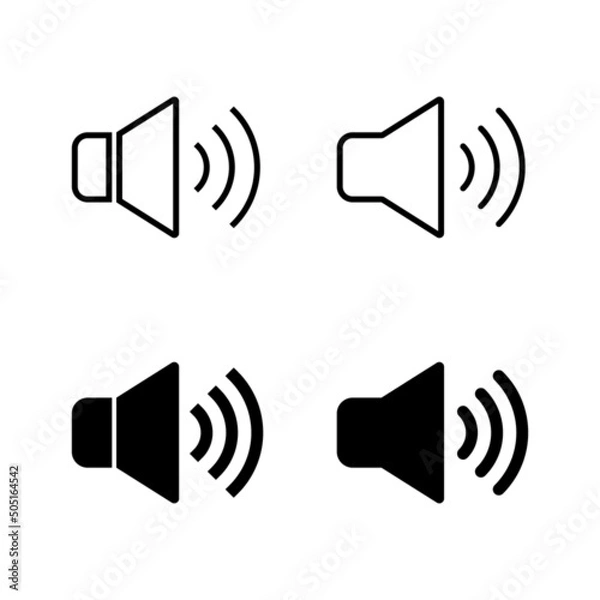 Obraz Speaker icons vector. volume sign and symbol. loudspeaker icon. sound symbol
