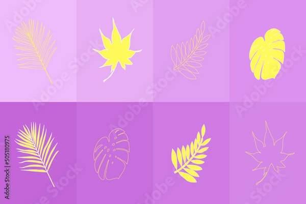 Obraz natural leaf pattern vector come up with a gradient background of the work in opposite colors Use it as a background or for a show.