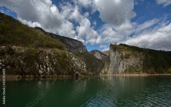 Obraz A series of cruises on the Drina River with reflections - 11