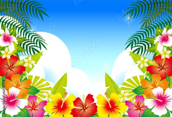 Fototapeta トロピカルなフレーム