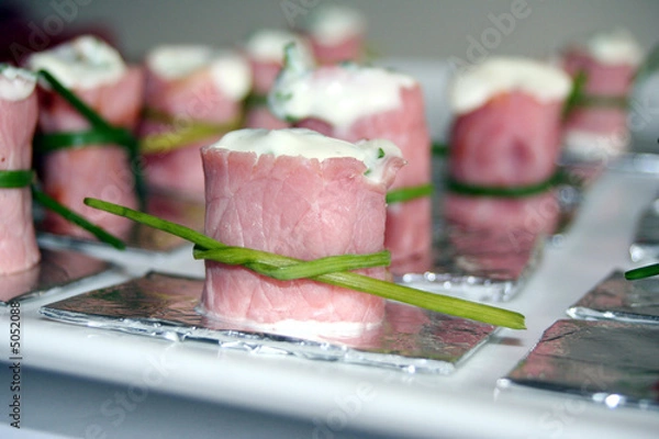 Fototapeta przystawka z szynki