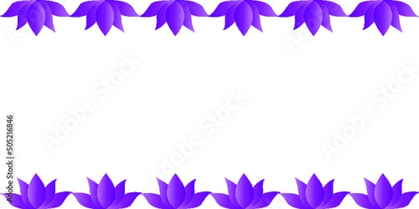 Obraz purple flowers border frame