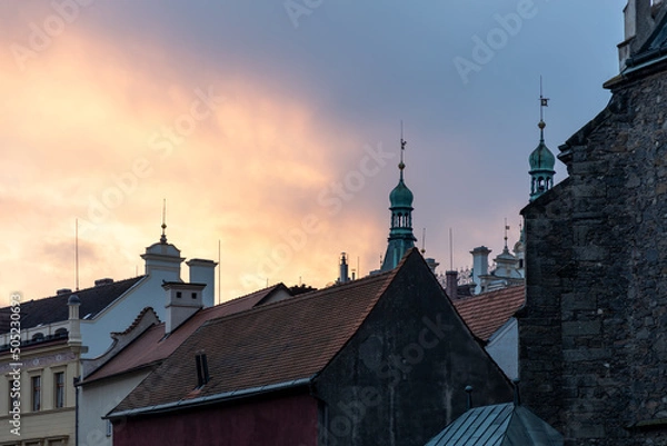 Obraz sunrise city pardubice