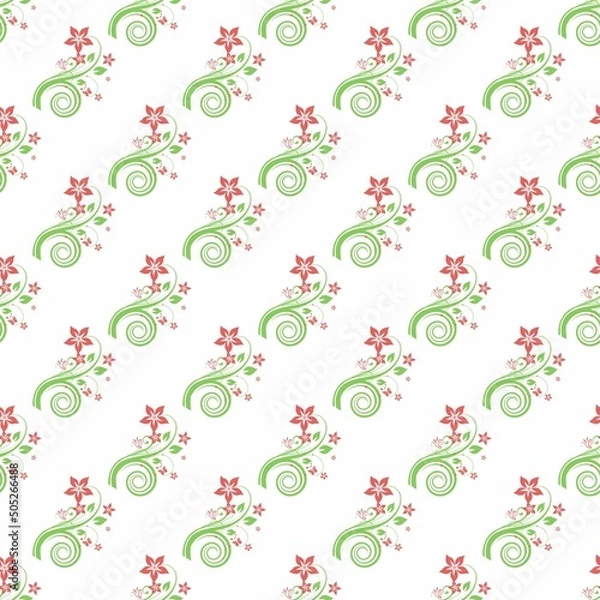 Fototapeta Colorful ceramic pattern seamless , cute background design style