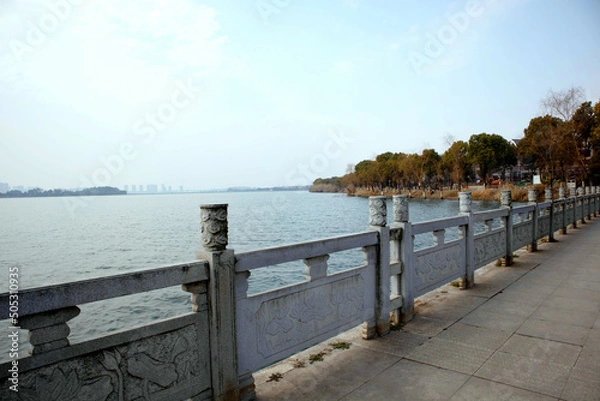 Obraz The bridge in the park