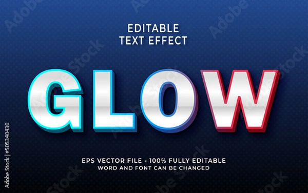 Fototapeta Glow Text Effect