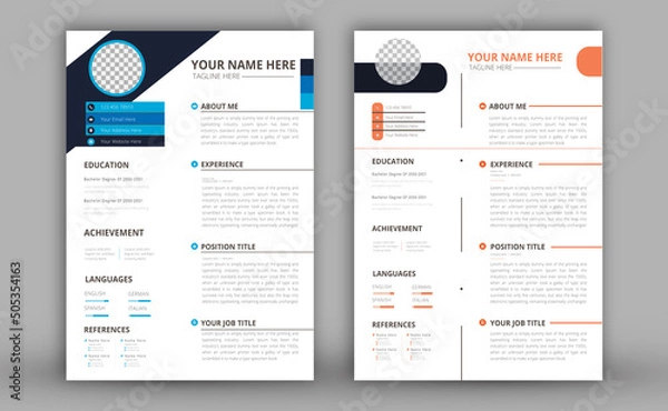 Obraz Minimalist application page template