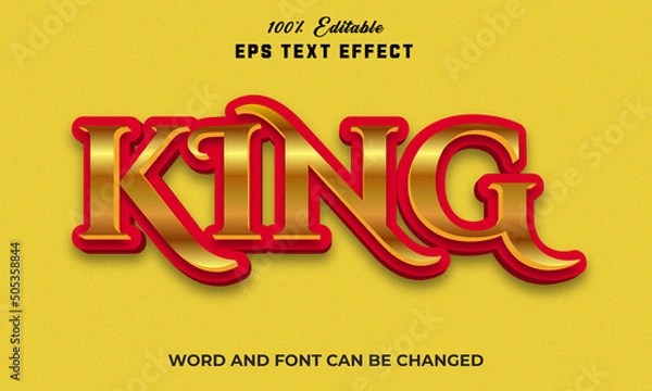 Obraz king luxury Editable 3d text Effect Style Premium,