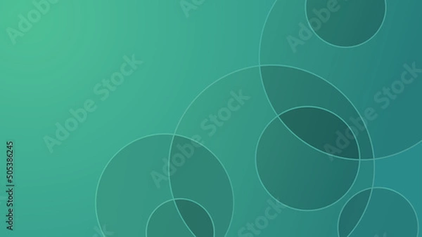 Fototapeta Green abstract circle geometric gradient vector background