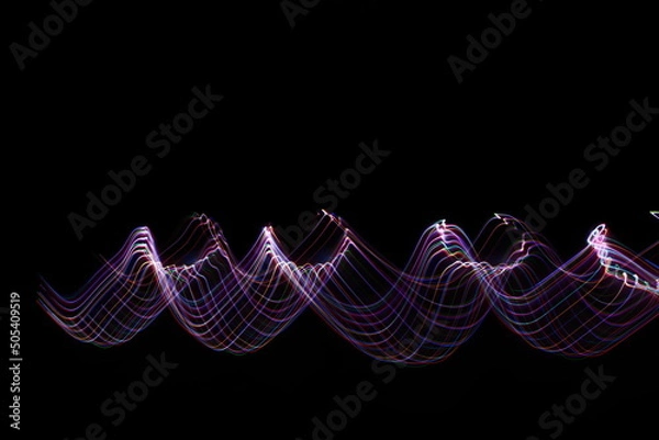 Fototapeta VISION lightpainting background waves of light
