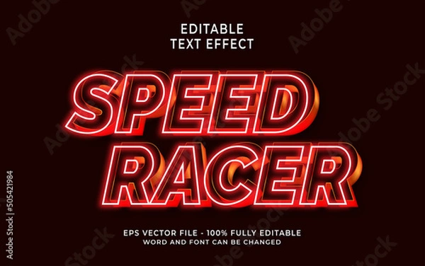 Fototapeta Speed Racer Text Effect
