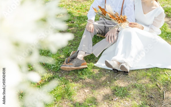 Obraz 結婚素材　結婚式の前撮りフォト