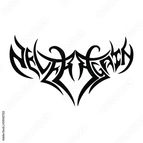 Fototapeta Tattoo pattern on white background